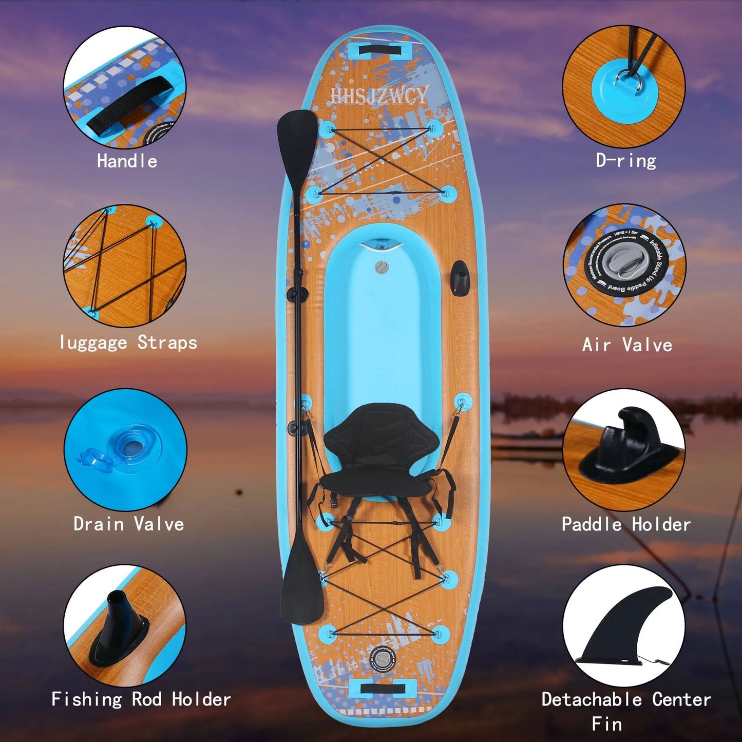 HHSJZWCY Inflatable Stand Up Paddle Board With Seat