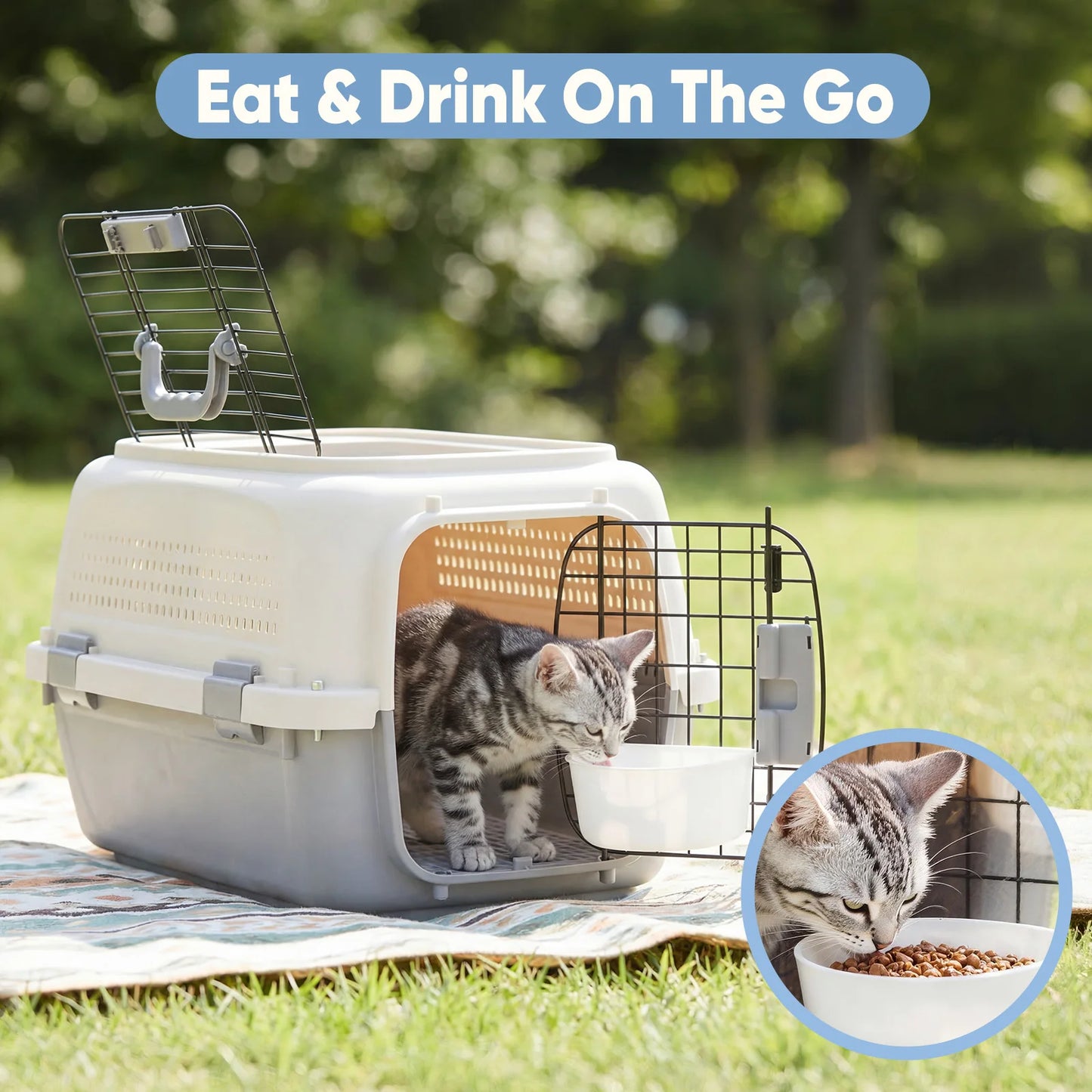 JHK 23-Inch Pet Carrier for Small Dogs and Cats Travel