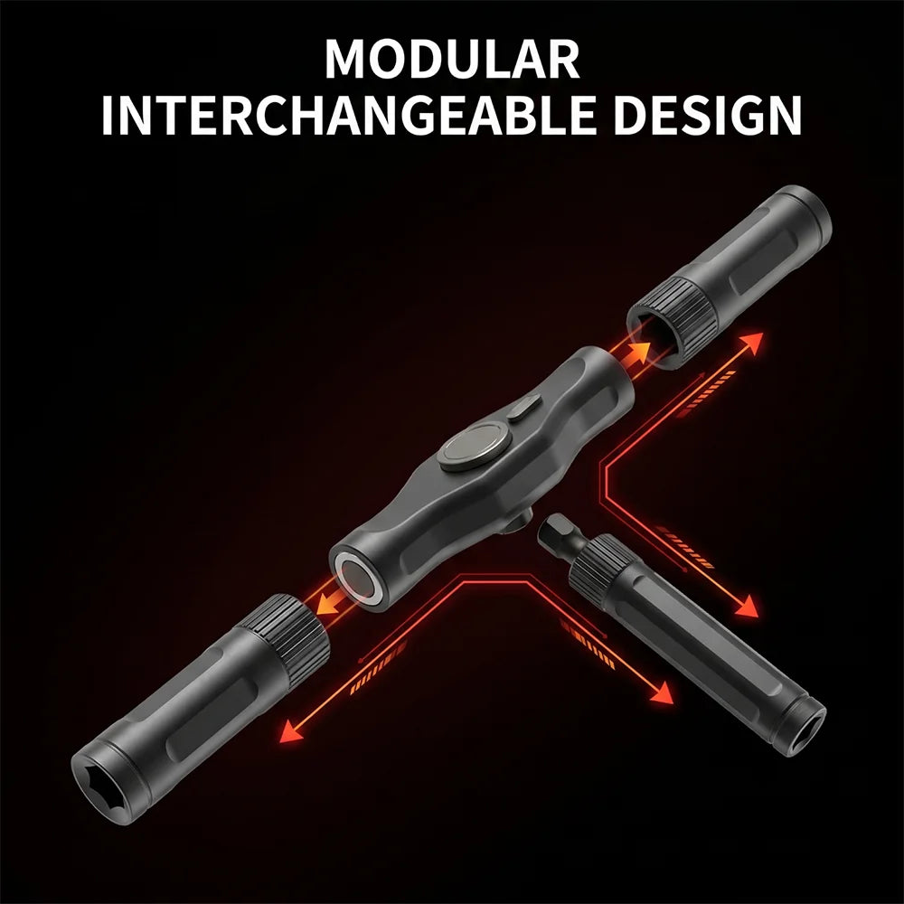 ZENG 24 In 1 Magnetic Ratchet Wrench Screwdriver Set With Interchangeable Bits