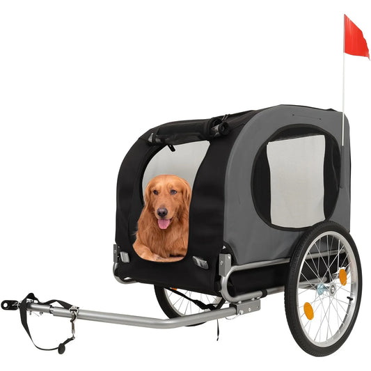HiMISS Dog Bike Trailer Folding Carrier With Universal Coupler