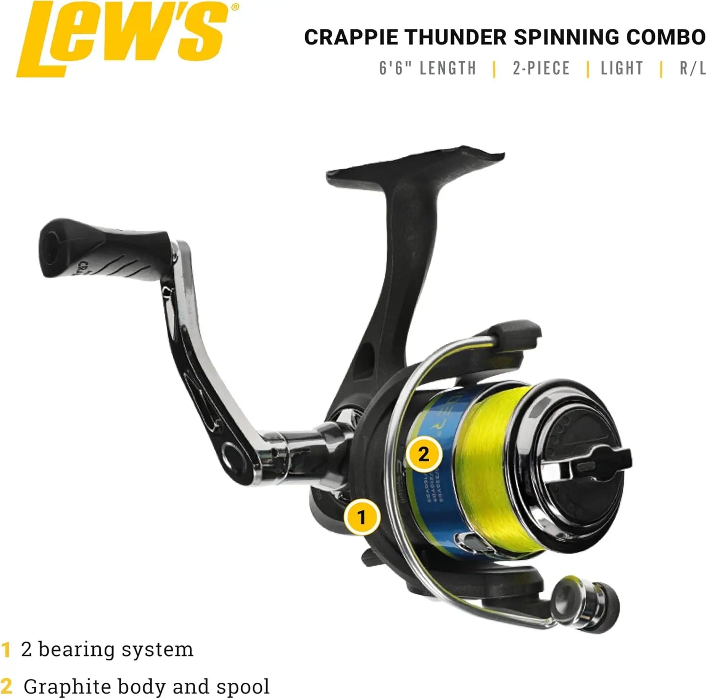 Graphite Fishing Rod And Reel Combo Lightweight Fast Action