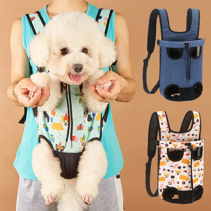 Camouflage Breathable Mesh Dog Backpack Carrier For Outdoor Travel