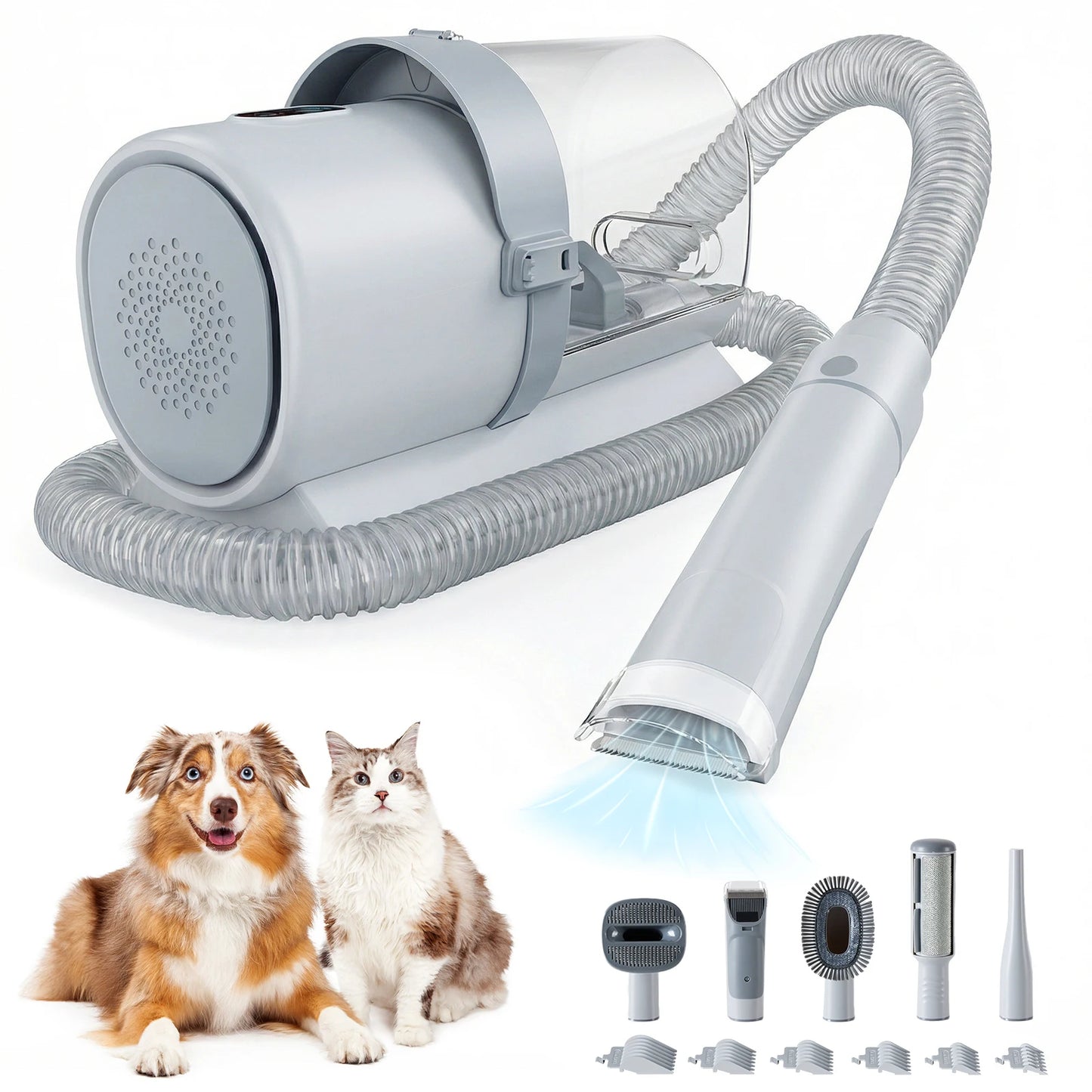 Pet Grooming Vacuum Kit With Cordless Clippers Three Suction Modes