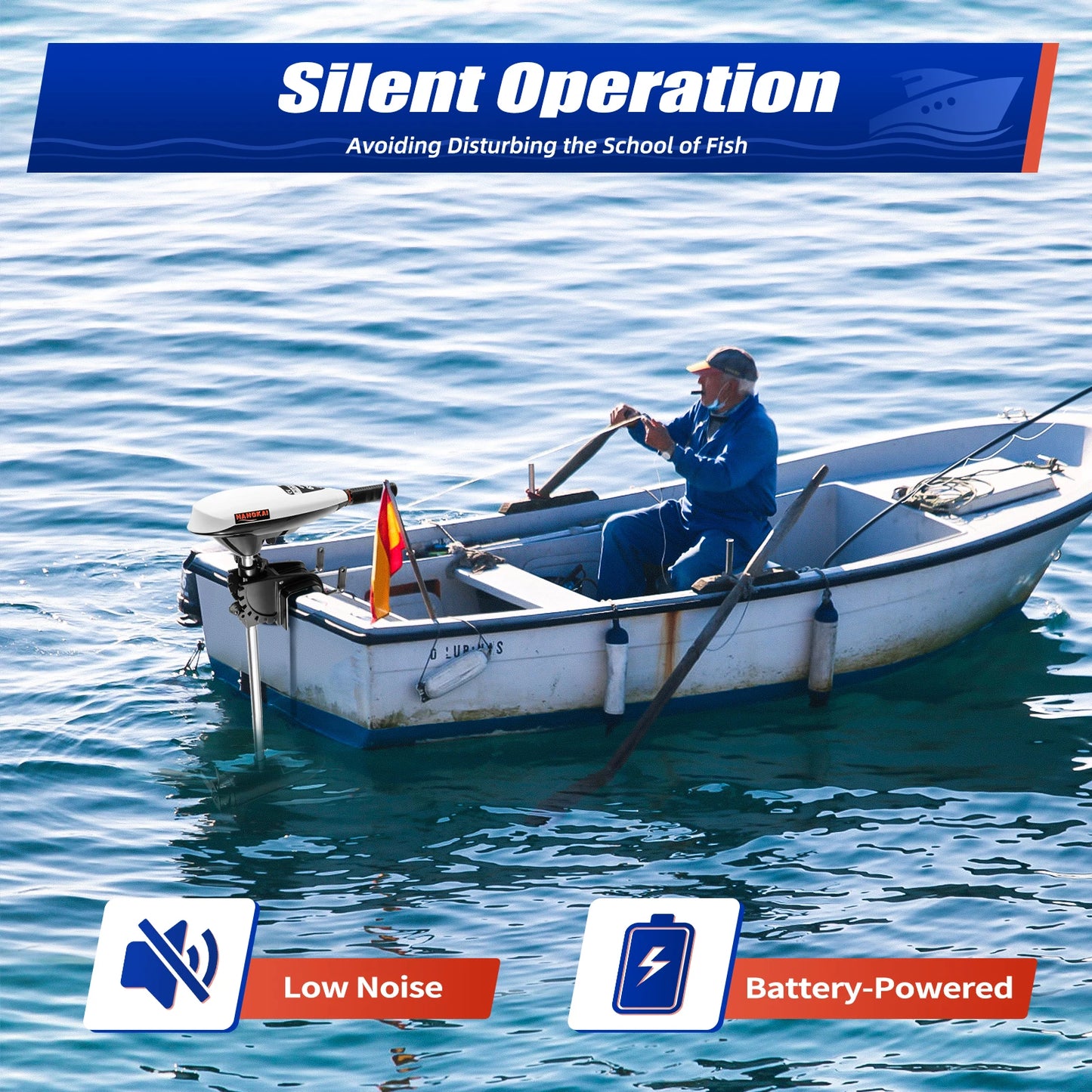 Electric Outboard Trolling Motor 12V 660W Short Shaft