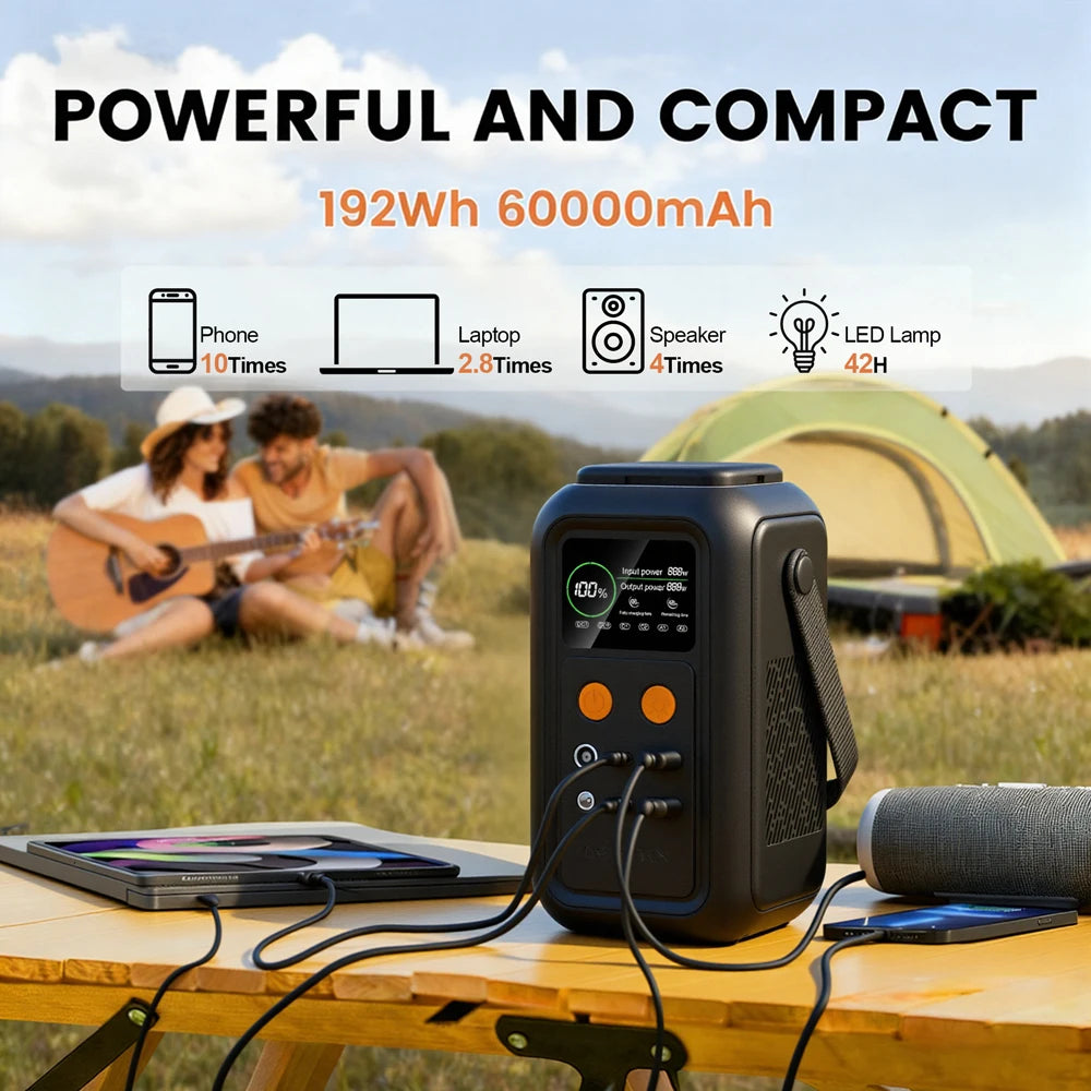 CTOLITY 200W Power Station 192Wh LiFePO4 Battery Portable