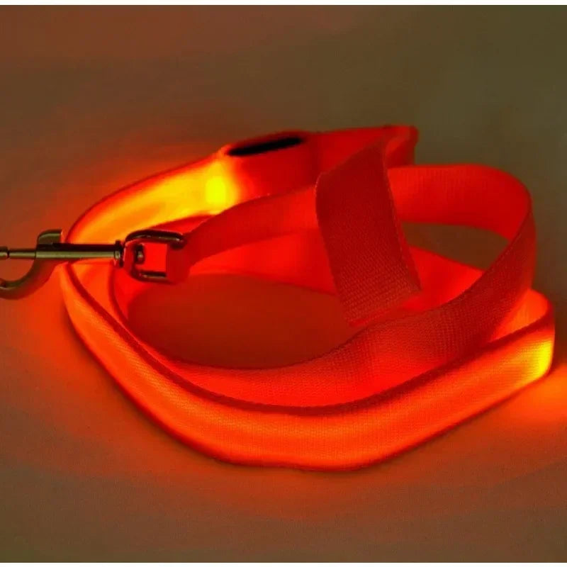 LED Glowing Dog Leash Flashing Light for Pet Safety
