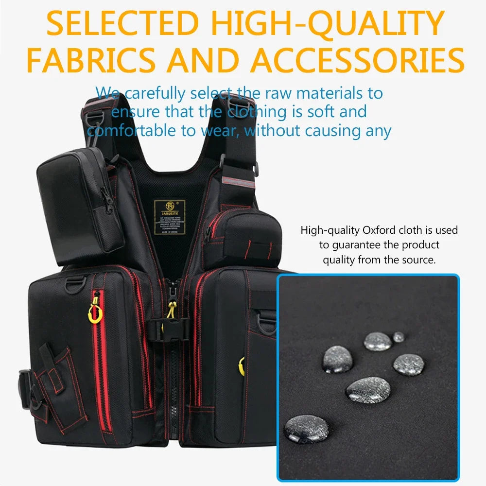 NONECN Multi-Functional Life Jacket Vest For Outdoor Fishing Safety