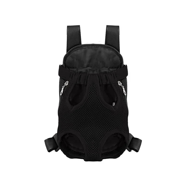 Breathable Pet Carrier Backpack With Double Shoulder Straps Mesh Carrier