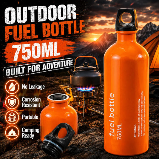 Aluminum Fuel Bottle For Outdoor Camping Gear Leakproof