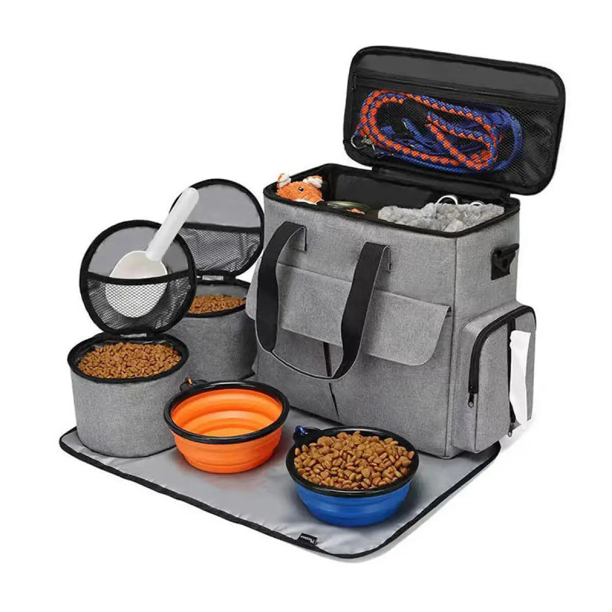 Pet Travel Bag Set Airline Approved Dog Cat Organizer