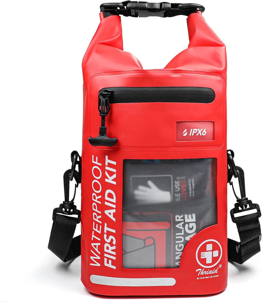 Waterproof 250-Piece First Aid Kit With Reflective Dry Bag