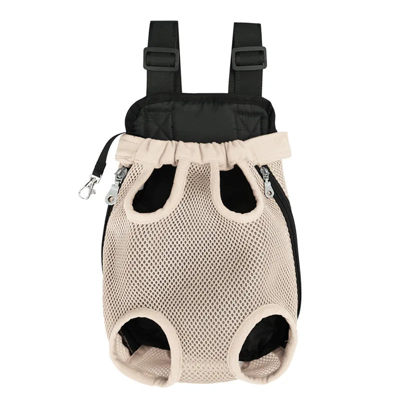 Breathable Pet Carrier Backpack With Double Shoulder Straps Mesh Carrier