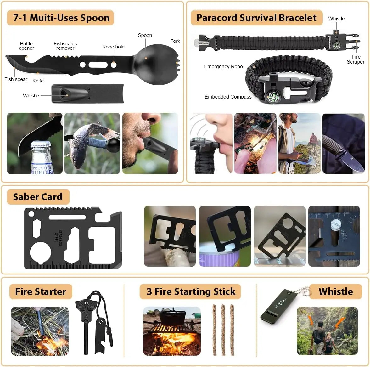 Survival Gear First Aid Kit With Molle Bag And Tent