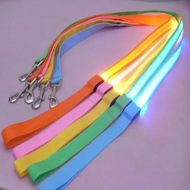 LED Glowing Dog Leash Flashing Light for Pet Safety