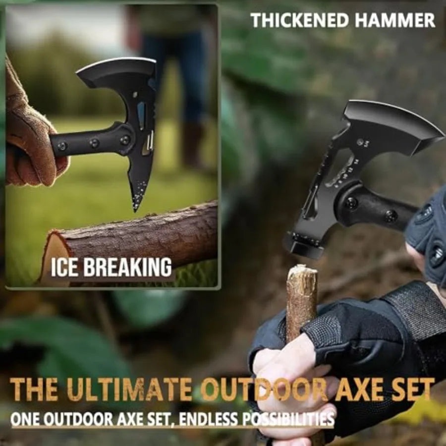 Multipurpose Camping Tomahawk Hatchet With Sheath Carbon Steel Blade